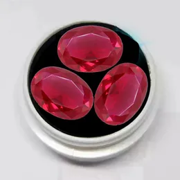 Löst ädelstenar Box Natural Red Ruby 13x18mm Sri-Lanka Garnet Oval Cut VVS Gemstone för DIY-smycken