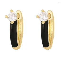 Pendientes de tuerca ZHINI, cristal de circón de lujo a la moda para mujer, pendientes llamativos de Color dorado Punk sencillo, regalo de joyería de boda
