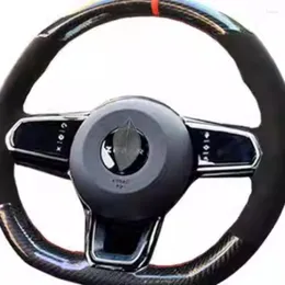 Steering Wheel Covers FOR ZEEKR 001 Suede Hand Sewn Cover Leather Handle High-end Car Interior Modification