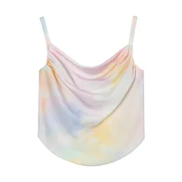 Kvinnors spaghetti rem tie-dying gradient färg sommartankar camis smlxlxxl