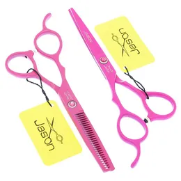 Tools Jason 5.5/6 inch Left Hand Hair Scissors Set Barber Shears Japan Steel Hairdressing Cutting Thinning Scissors Hair Tools A0048D