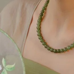 Xinjiang hotan jade jasper collar jade jade day de la madre regalo para el día de la madre