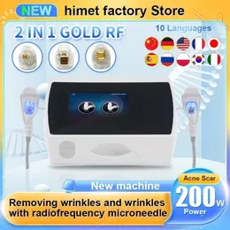 High-End Beauty Machines 2 In1 Microneedle RF Thermal Beauty Machine Ansiktutrustning ansikte Lyftande stretch Mark Acne Wrinkle Borttagning Needl Salon