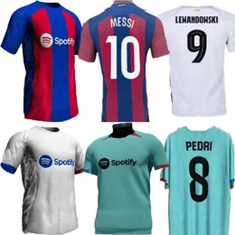 S-4XL 23 24 LEWANDOWSKI PEDRI Soccer Jerseys BARCELONAS 2023 2024 F. DE JONG Fan Player version GAVI Football shirts kit men kids uniform