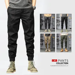 Pants Fashion Streetwear Men Jeans High Quality Loose Fit Multi Pockets Green Casual Cargo Pants Hombre Harem Trousers Hip Hop Joggers