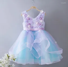 Mädchenkleider, Applikationen, Blumenkleid, für Kinder, Festzug, Party, Hochzeit, Ballkleid, Abschlussball, Prinzessin, formeller Anlass, Geburtstag, 1–12 Jahre