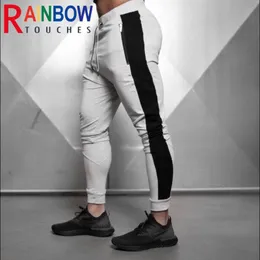 Pants Rainbowtouches All Seasons Fitness Men New Style Casual Slim Zipper Pocket Printing Gym Sport Pencil Pants 100%Bomull