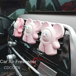 Cartoon Gips Little Mouse Car Air Freshener Car Interior Decoration Auto Interior Deco Air Conditioner Outlet Fragrance Clip L230523