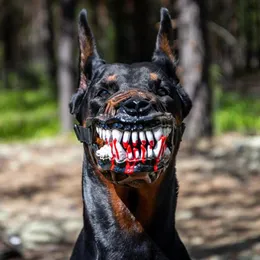 Muzzles Scary Dog Safty Muzzles Costume Zombie Dog Mask Waterproof Muzzle Pitbull Spooky Pup Muzzle Creepy Dog Muzzle For Halloween Dog