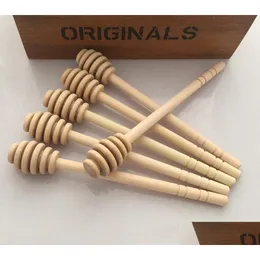 Other Dinnerware Honey Stick Dippers Kitchen Accessories 8Cm Mini Wooden Party Supply Spoon Jar Dh0172 Drop Delivery Home Garden Dini Dh7Zd