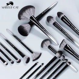 Tools Makeup Cat 17Pcs Brushes Set Professional Foundation Concealers Powder Blush Blending Face Eye Shadows Makeup Beauty Tools