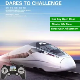 Yüksek Hızlı RC Tren Modeli 2.4G 114cm Kapı Ses Efektlerini Açmak İçin Bir Anahtar Uzaktan Kumanda Metro Yüksek Hızlı Mermi Tren Modeli