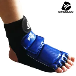 Protective Gear WT Taekwondo PU Leather Foot Gloves Sparring Karate Ankle Protector Guard Gear Boxing Martial Arts Foot Guard Sock Adult Kid 230530