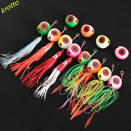 Betar lockar Deepsea Metal Fast Sinking Jig Big Head med gummikjolar och kolstål Fiskkrok 60G80G100G120G150G200G Saltvatten Lure 231130