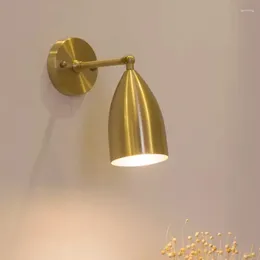 Wall Lamp Simple Brass Ins Hallway Bedroom Bedside Mirror Headlamp Full Copper