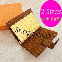 R20106 LARGE MEDIUM SMALL RING AGENDA COVER Wallet Fashion Planner Notebook Key Credit Card Holder Case Cle2631