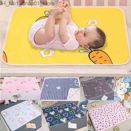 Changing Pads Covers Baby Diaper Reusable Waterproof Cotton Changing Pad Cover Baby Diaper Mattress Newborn Print Changing Mat Floor Play Mats 0-3Y Q231202