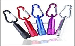And Cam Hiking Sports Outdoors7 Colors Mini Led Flashlight Aluminum Alloy Torch Flashlights With Carabiner Ring Keyrings Key Cha1090204