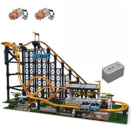 Christmas Toy Supplies MK 11012 Roller Coaster With Motor Amusement Park Building Block Bricks Toy For Birthday Christmas Kids Gift 10303 231130