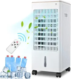 Bärbar evaporativ luftkylkylfläkt med luftfuktare fjärrkontroll 3 Vindhastigheter avtagbar vattentank 4