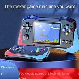 Giocatori di giochi portatili Rocker Handheld Machine 500 Giochi Classic Nostalgic Large Screen Bambini Doppia ricarica 231130