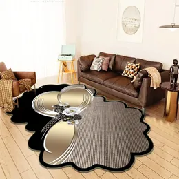 Carpet Special-shaped Luxury carpets for living room gold bedroom 200x300 Large Area Rugs Decoration Home Washable Non-slip Floor Mat 231130