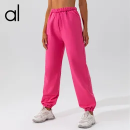 Al Align Lady Casual Sport Pant träning Running Fleared Yogas Pants Fitness Redo till breda benbyxor Kvinna som joggar löst passande andningsbara svettbyxor