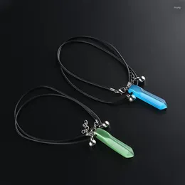 Pendant Necklaces Anime Konoha Necklace Crystal Opal Accessories Keychain Cosplay Cartoon Jewelry