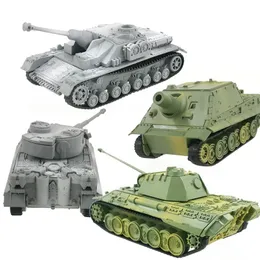 Diecast Model Araba 4D Tank Model Bina Kitleri Askeri Meclis Eğitim Oyuncak Dekorasyonu Yüksek Yoğunluklu Malzeme Panter Tiger Turmtiger Saldırı 231201