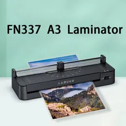 Laminasyon Makineleri A3 FN337 PO Kartları için Laminatör Makinesi Taşınabilir Termal Laminasyon Kağıt Kesici Kişisel Ofis Okulu Dropsh 231130