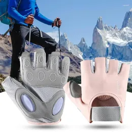 Cycling Gloves Grip 1 Pair Useful Sweat Absorption Gym Sporty Training Fingerless For Outdoor Sports Bike Accessories