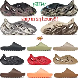 Designer Slippers for Men Woman Slides Foam Runner Comfortable EVA Sandals Sliders Vermillion Flax Glow Green Soot Onyx Black Bone Resin Desert Sand Sulfur 36-48