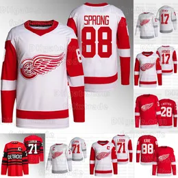 Patrick Kane 2023 Ters Retro Jersey Kırmızı Kanatlar Dylan Larkin Robby Fabbri Michael Rasmussen Oskar Sundqvist Pius Suter Lucas Raymond Darren McCarty Moritz Seider