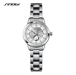 SINOBI Women039s Bracelet Fashion Steel Wrist Watches Luxury Brand Geneva Quartz Clock Ladies Wristwatch Relojes Mujer Saatler6040296