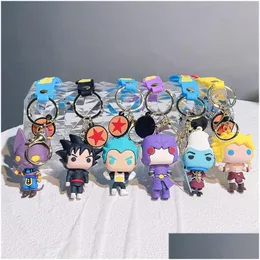 Decompression Toy 8 Styles Cute Anime Keychain Charm Key Ring Lovely Japanese Classic Animes Doll Couple Students Personalized Creativ Dhmyn