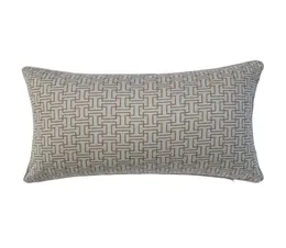 Fashion Classical Geometric Beige Woven Maze Pipping Home Decor Lumbar Pillows Soft Waist Designer Cushion Cover 30x50cm CushionD9232940