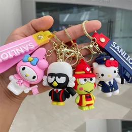 Novelty Games Kawaii Bulk Anime Car Keychain Doll Charm Accessories Key Ring Wholesale In Cute Couple Students Personalized Creative V Dhqxr