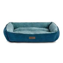 개집 펜스 생동감 XL Lounger Dog Bed Blue Corduroy 231130
