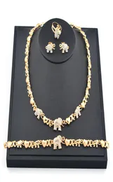 2 Sets Dubai jewelry set for women Necklaces Earrings 14K Gold Jewelry Sets women Wedding Jewelry earrings for women set7892493