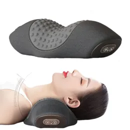 フェイスケアデバイス電気頸部枕マッサージャー振動首の肩の牽引リラックス睡眠記憶フォームスパインサポート枕231201