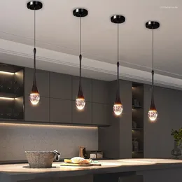 Chandeliers Luxury Crystal Pendant Lights For Dining Room Led Home Decor Hanging Lamp Gold Black Indoor Lighting Modern Kitchen Lustre