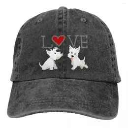 Ball Caps Love Baseball Cap Männer Hüte Frauen Visier Schutz Snapback West Highland Dog