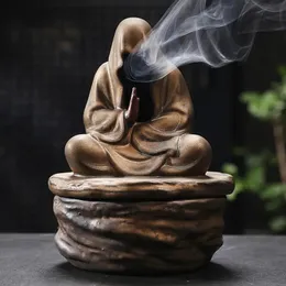 Obiekty dekoracyjne figurki ceramiczny kadzidło wodospad chiński przepływ wsteczny Kreatywny Buddha Statua Projekt Zen Dekoracja Wodospad Backflow 231130