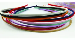 50 adet boş düz renkler kumaş kapalı kafa bandı metal 5mm saç bandı saç aksesuarları için DIY zanaat whole6958543