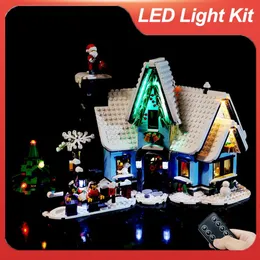 Zestaw LED z zabawkami LED dla 10293 Odwiedź zestaw bloków konstrukcyjnych Nie obejmuje modelowych cegieł DIY Prezent Świąteczny 231130
