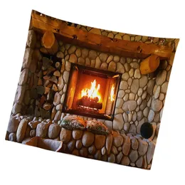 Wandteppiche, Weihnachts-Wandteppich, Kamin-Wandbehang, Wandteppiche, Badetuch, Stranddecke, Pografie-Hintergrund für den Winterurlaub, 231201