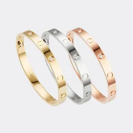 AMOR Tornillo Pulsera Brazalete para hombre Pulseras de diseño para mujer Pulsera de plata Joyería de lujo Acero de titanio Chapado en oro Nunca se desvanece 293v