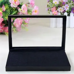 Whole-Fancy Jewelry Box Rings Showcase Display Case Box Storage Holder Organiser Color Black RING-0106276O