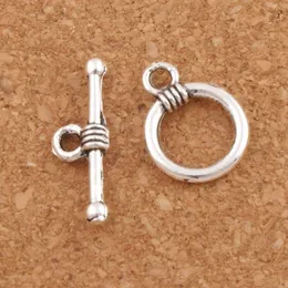 Bracciale ad anello liscio Attiva/disattiva Chiusure Argento tibetano Bronzo Accessori per gioielli Componenti per collane e bracciali Fai da te L830 11X15mm261x