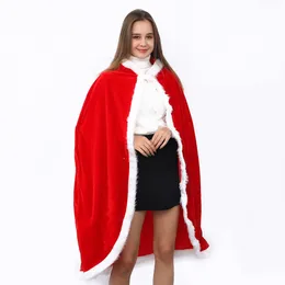 Cape de soirée en velours rouge, vêtements de Cosplay pour adultes et enfants